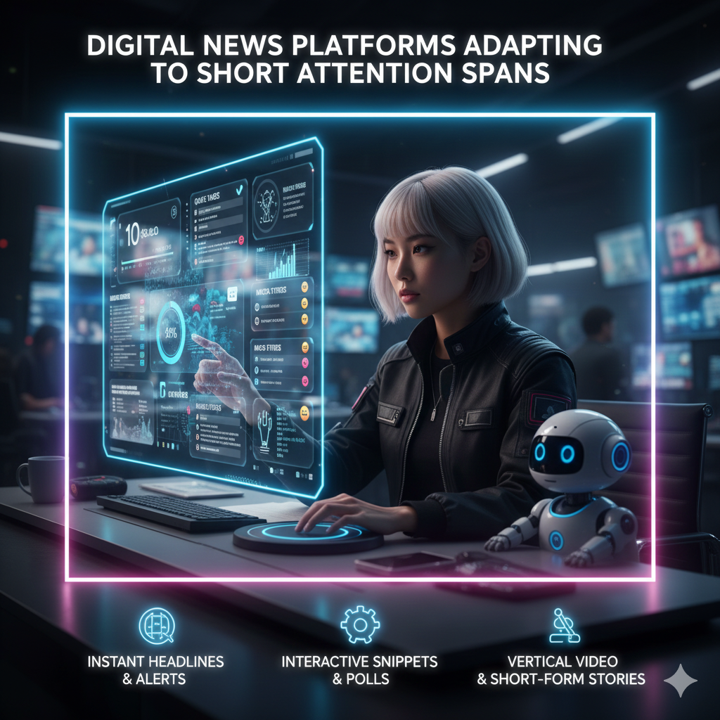 Digital News Platforms Adapting to Short Attention Spans