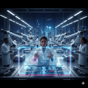 Smart Assembly Lines Using AI and Robotics