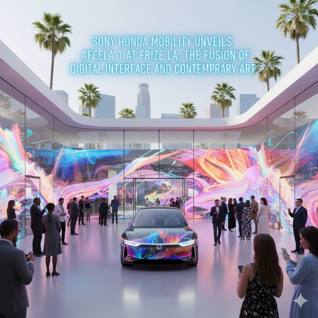 Sony Honda Mobility Unveils AFEELA 1 at Frieze LA: The Fusion of Digital Interface and Contemporary Art